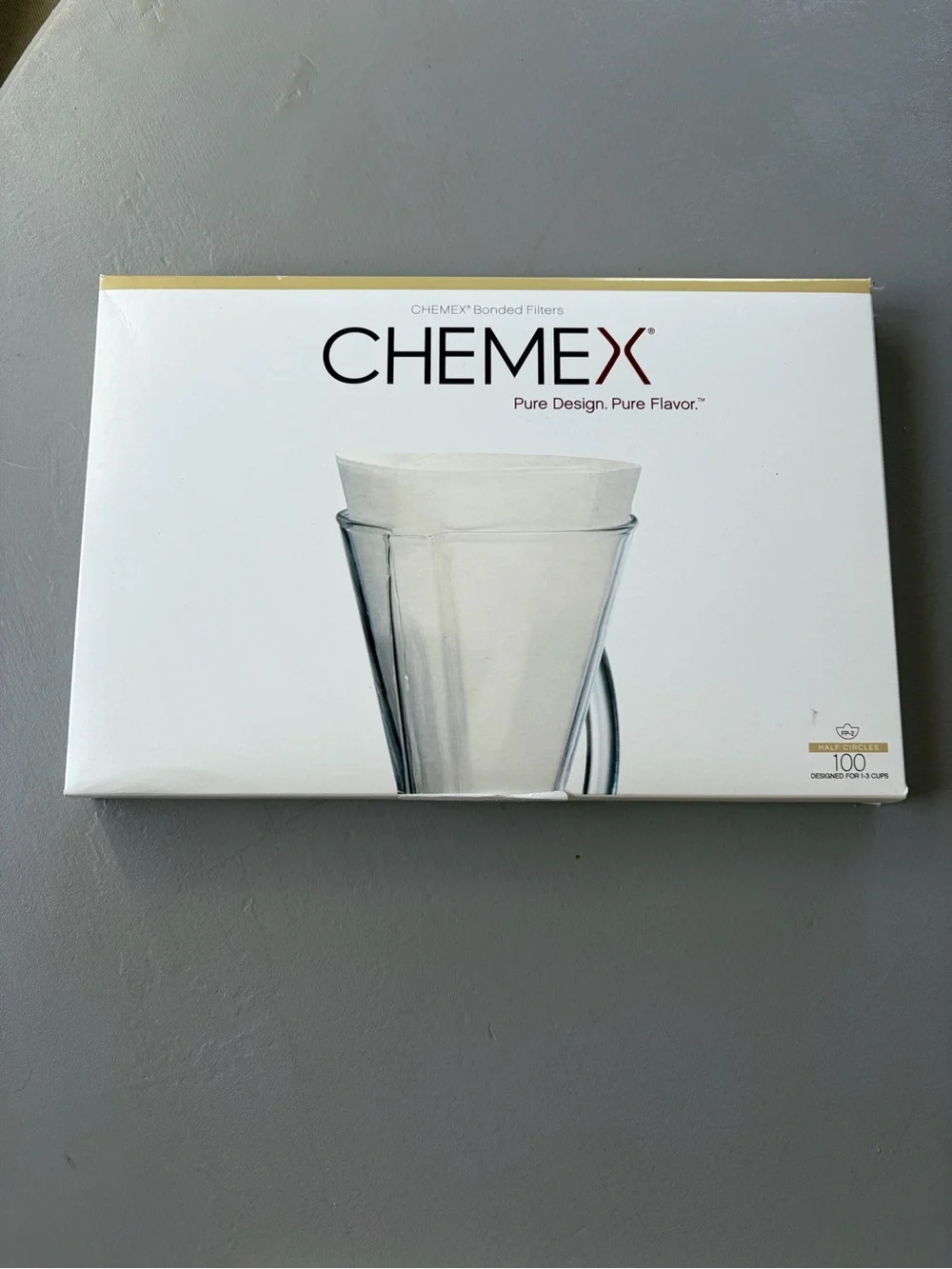 CHEMEX White Bonded Coffee Filters - 100 Count